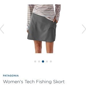 PATAGONIA Women's Tech Fishing Skort: Bluff River Tailored Grey